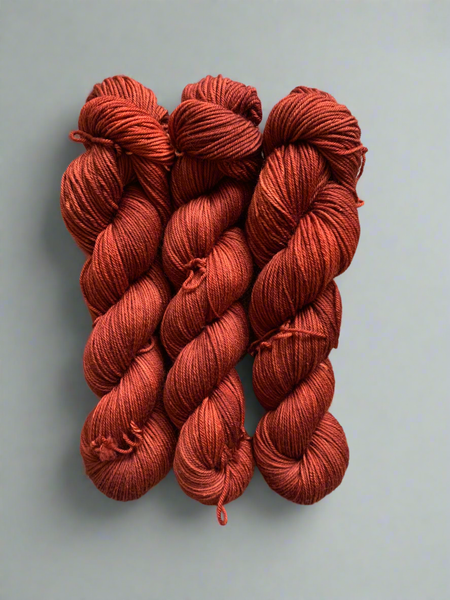 Rusty Chevy Sock Set and Project Bag Collab with K by K Collections - Dyed to Order - Sweet Pea & Sparrow Hand Dyed Yarns