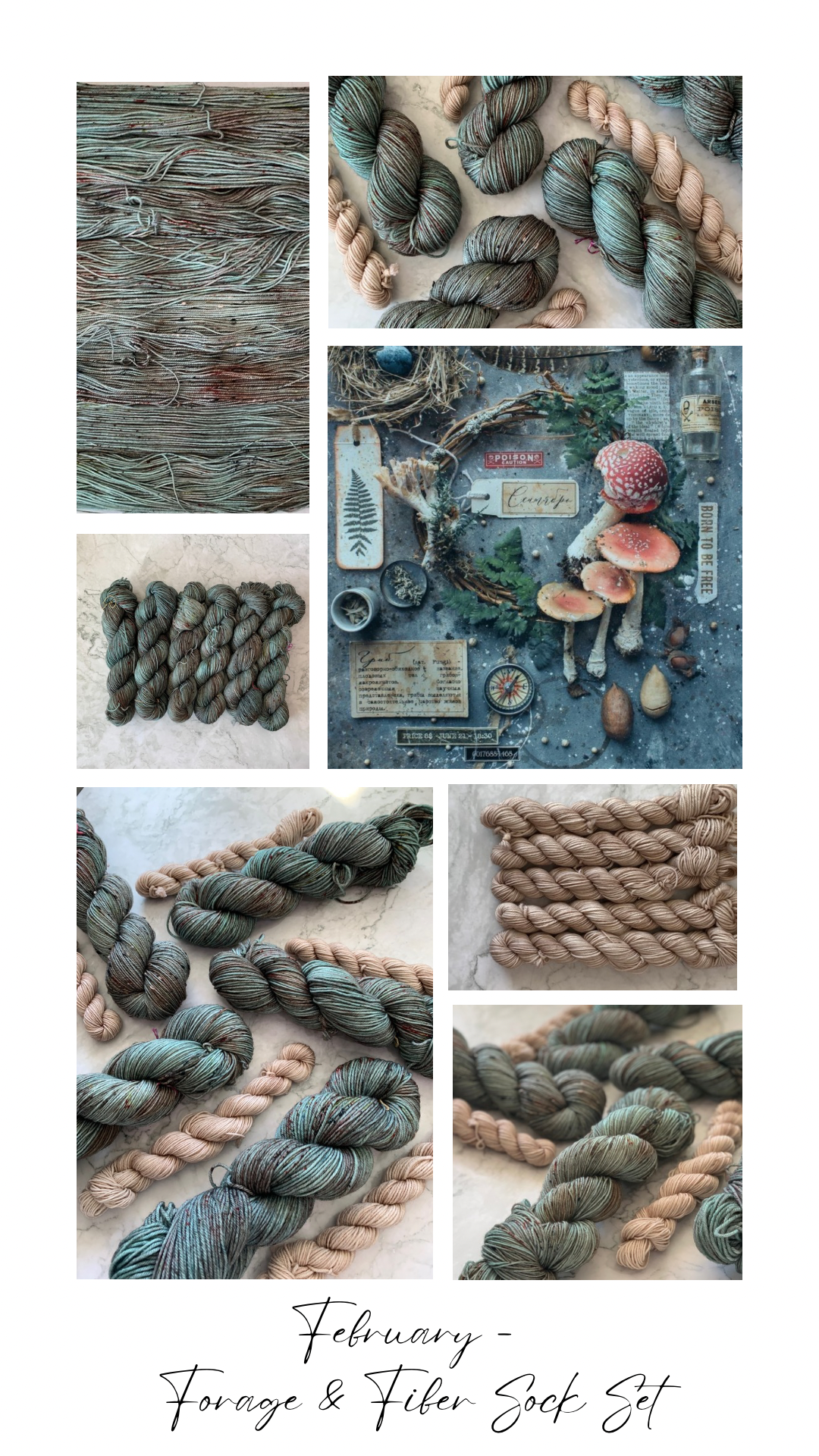 Trove & Papyrus- Sock Set- Dyed to Order - Sweet Pea & Sparrow Hand Dyed Yarns
