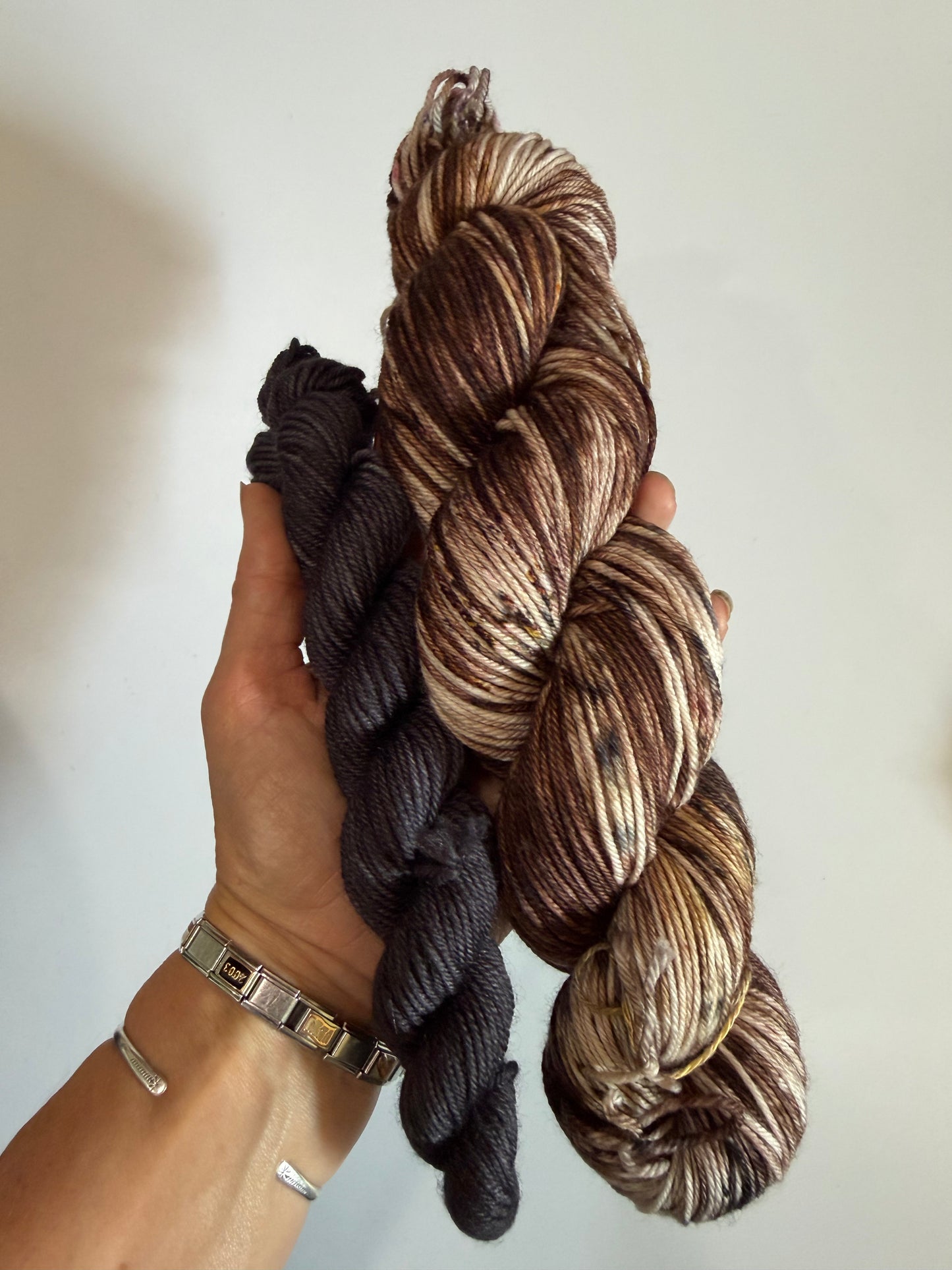 Owl Butterfly & Black Sheep- Sock Set- Dyed to Order - Sweet Pea & Sparrow Hand Dyed Yarns