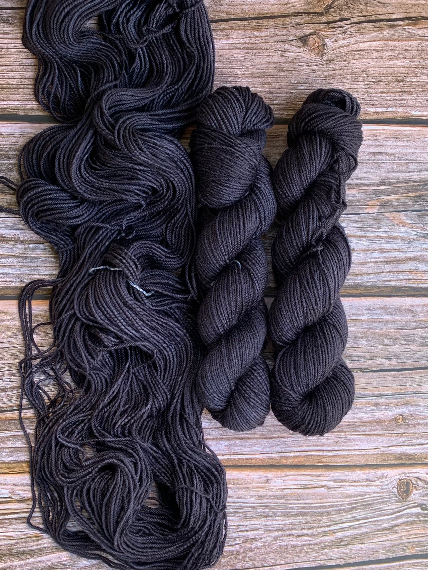 Black Magpie- Dyed to Order - Sweet Pea & Sparrow Hand Dyed Yarns