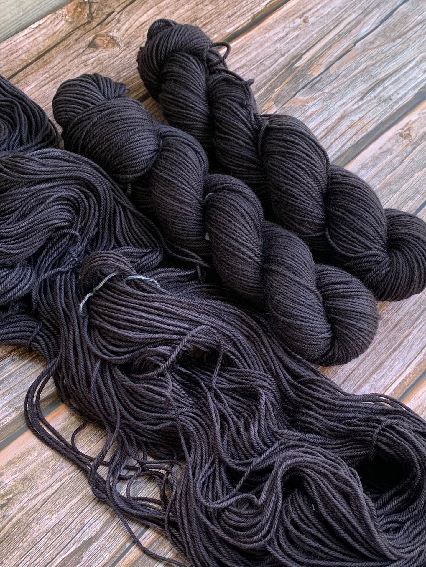 Black Magpie- Dyed to Order - Sweet Pea & Sparrow Hand Dyed Yarns