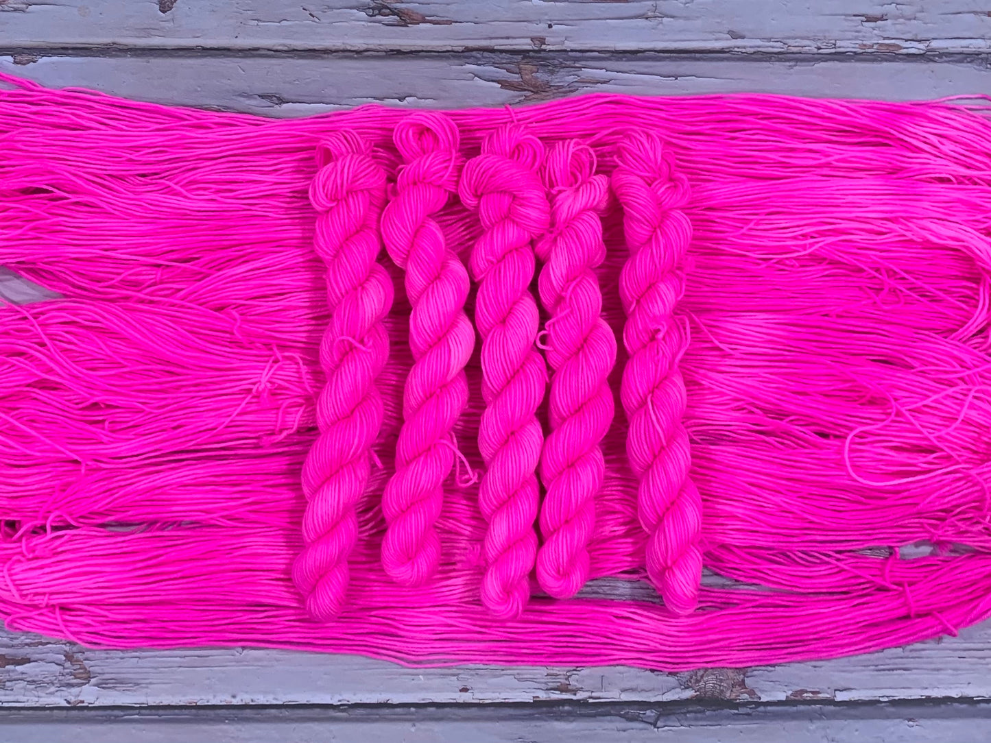Deep Neon Pink - Dyed to Order - Sweet Pea & Sparrow Hand Dyed Yarns