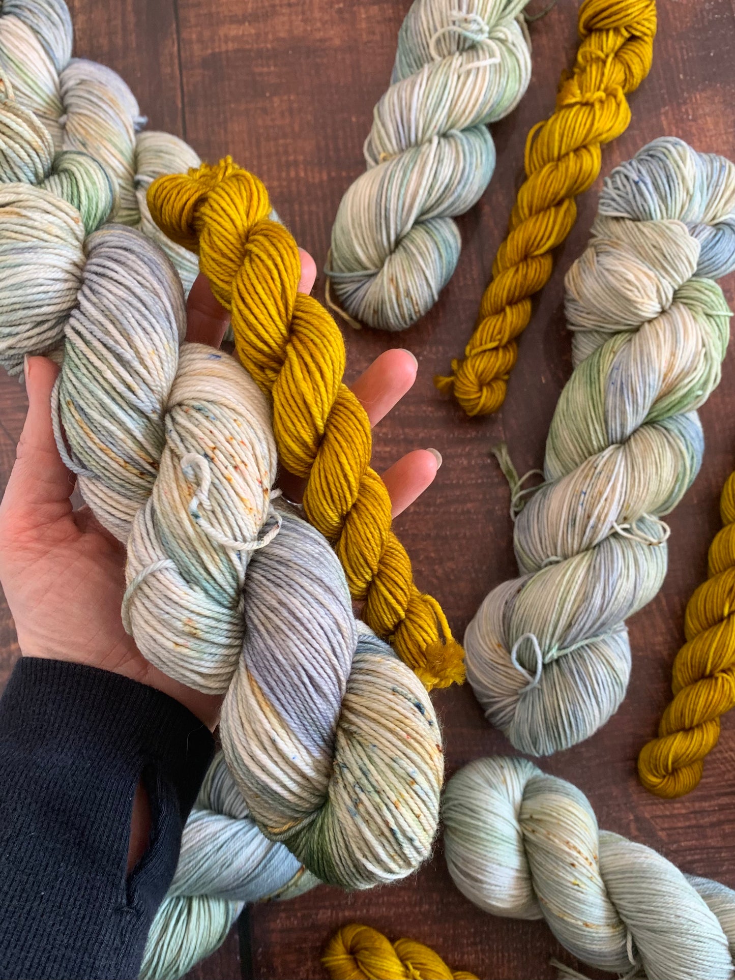Malachite Butterfly & Pickle Juice - Sock Set- Dyed to Order - Sweet Pea & Sparrow Hand Dyed Yarns