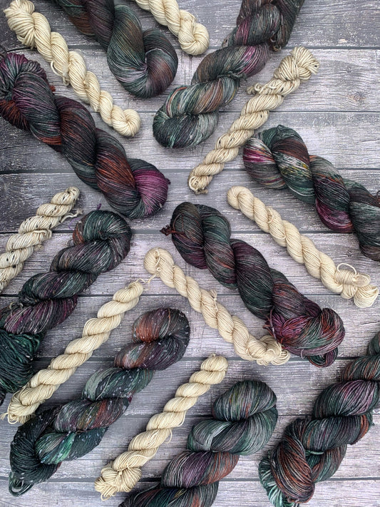 Smudge Sticks and Twine - Sock Set-  Dyed to Order - Sweet Pea & Sparrow Hand Dyed Yarns