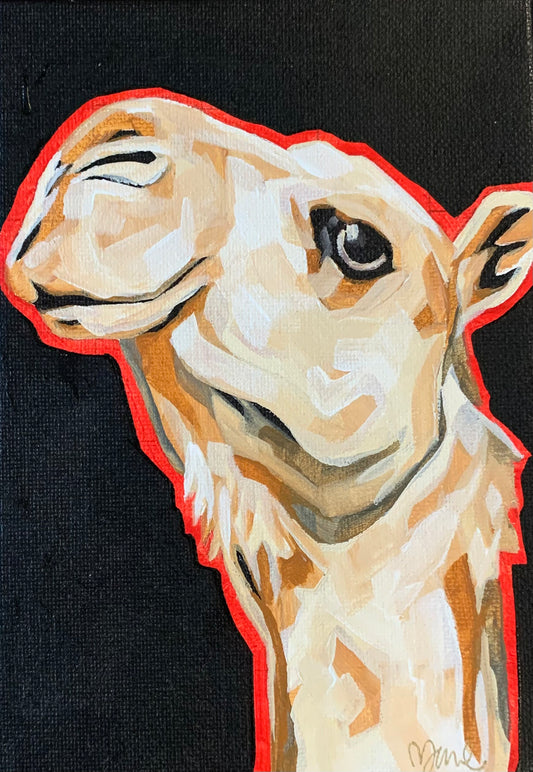 5”x7” - "Wanda" - Camel Painting-Acrylic Painting