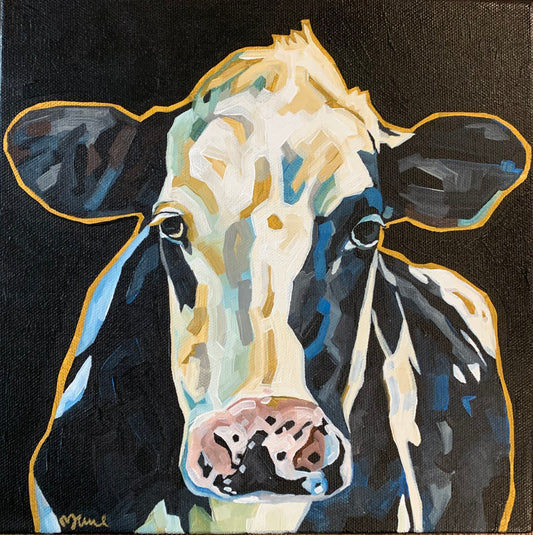 10”x10” - "Stewart" - Cow Painting-Acrylic Painting