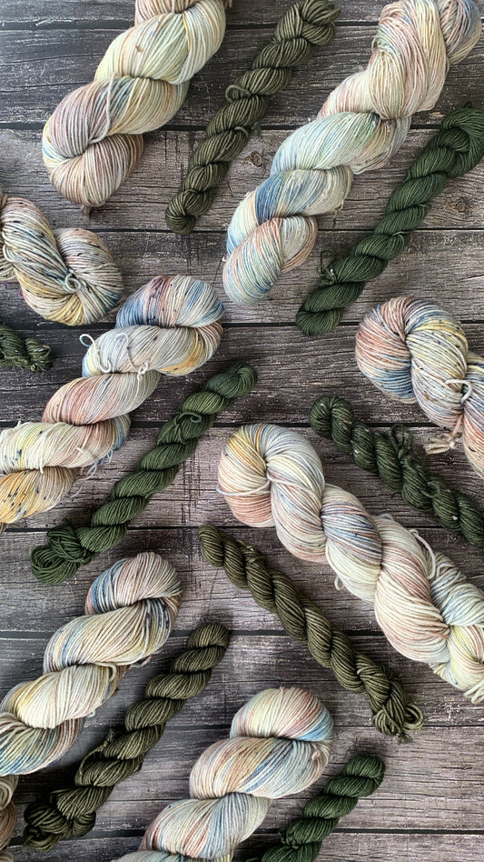 June- Sock Set-  Dyed to Order - Sweet Pea & Sparrow Hand Dyed Yarns
