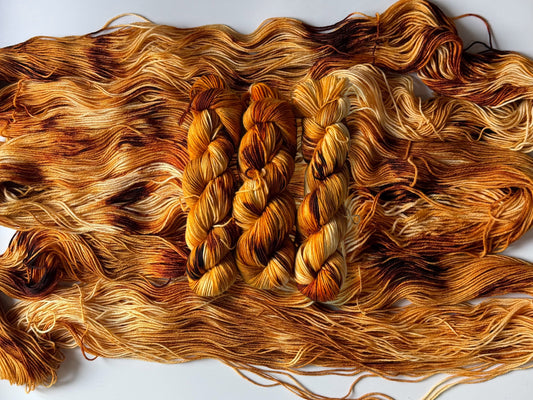 Caramel Sauce -  Dyed to Order - Sweet Pea & Sparrow Hand Dyed Yarns