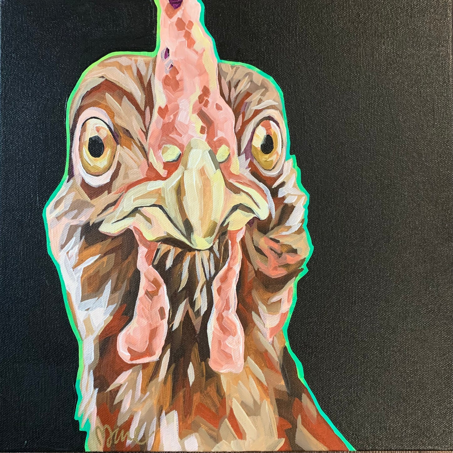 12”x12” - "PepperChicken Painting-Acrylic Painting