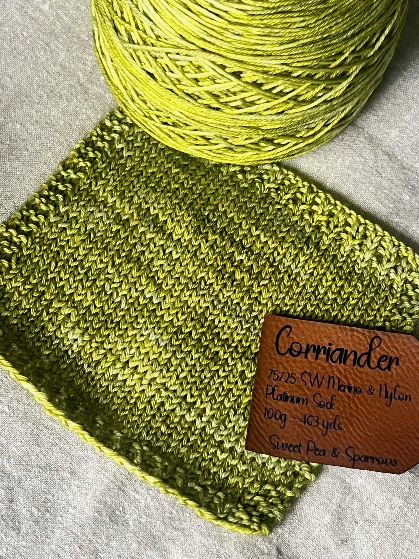 Coriander - Pre Order - Sweet Pea & Sparrow Hand Dyed Yarn