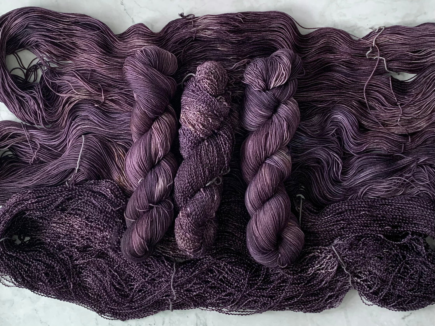 Eggplants -  Dyed to Order - Sweet Pea & Sparrow Hand Dyed Yarns