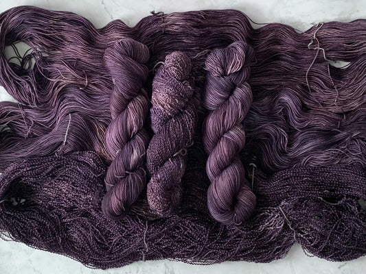 Eggplants -  Dyed to Order - Sweet Pea & Sparrow Hand Dyed Yarns