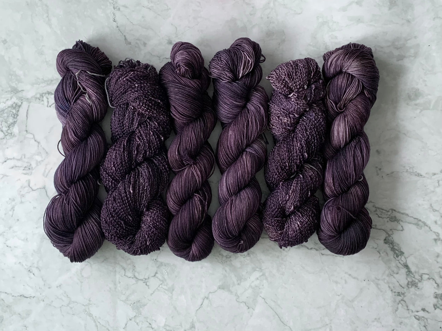 Eggplants -  Dyed to Order - Sweet Pea & Sparrow Hand Dyed Yarns
