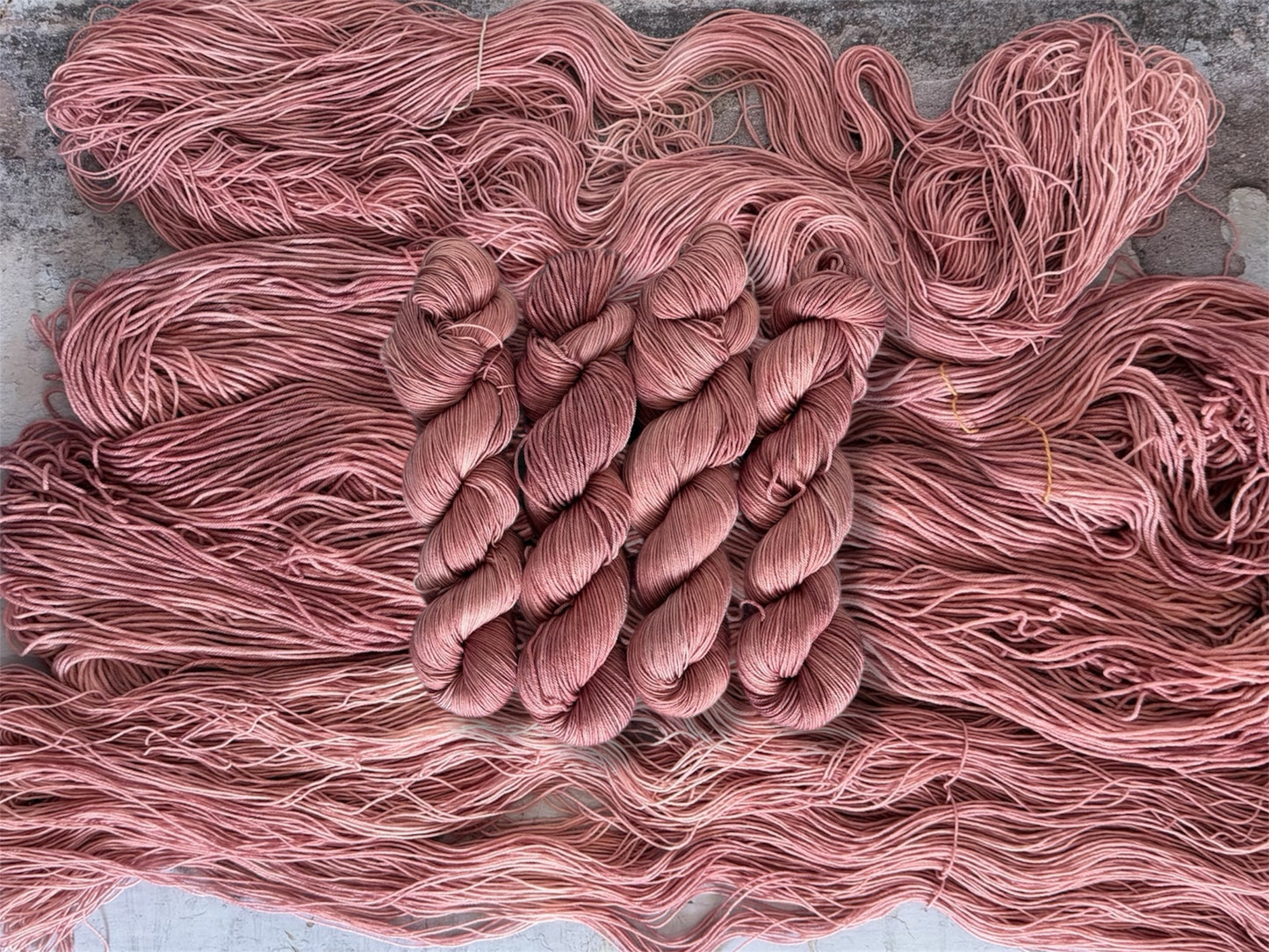 Bareroot Pink Sky at Night - Hand dyed yarn - Midwest Weather Collection - Sweet Pea & Sparrow