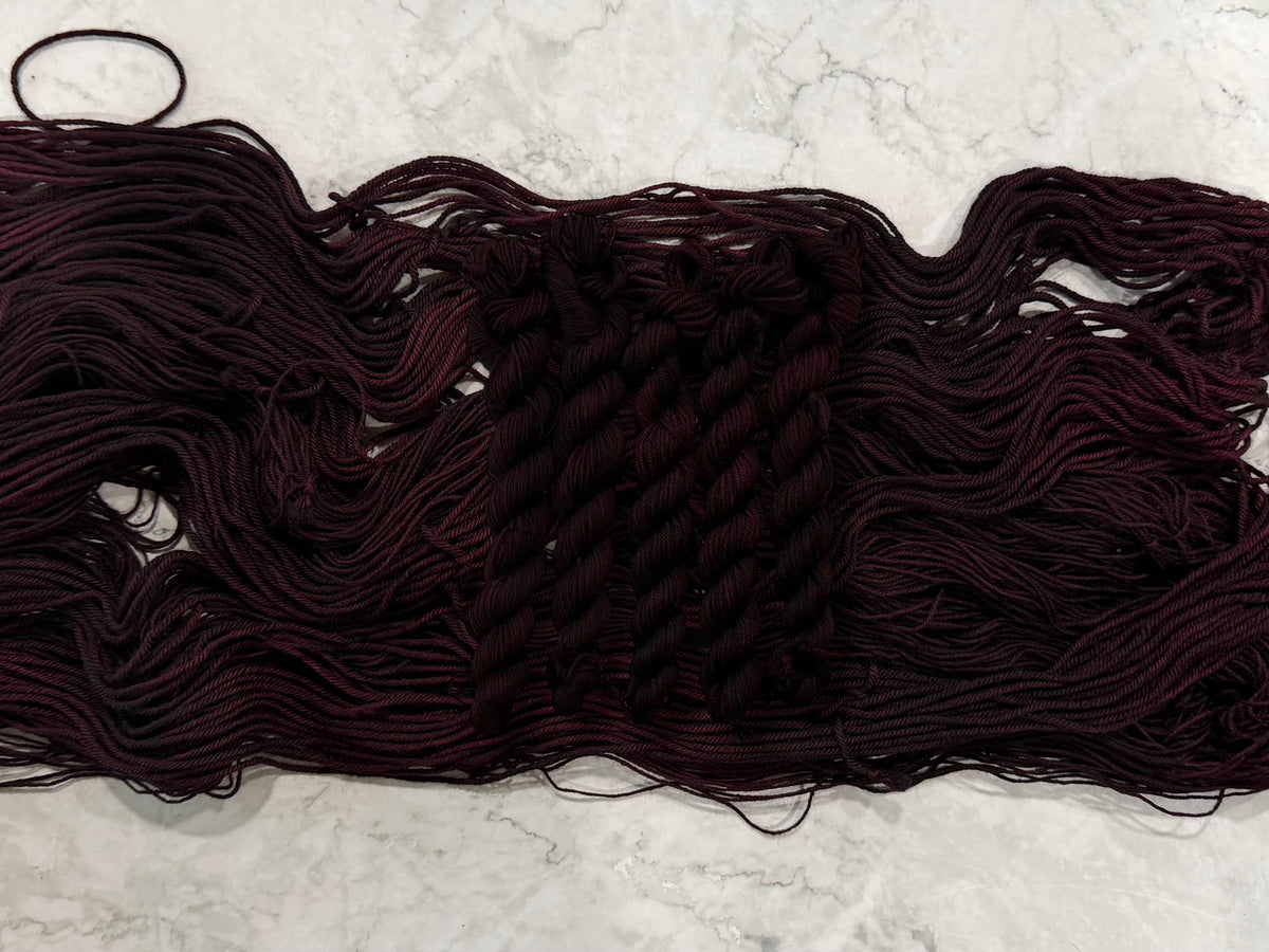 Blackberry Brandy-  Dyed to Order - Sweet Pea & Sparrow Hand Dyed Yarns