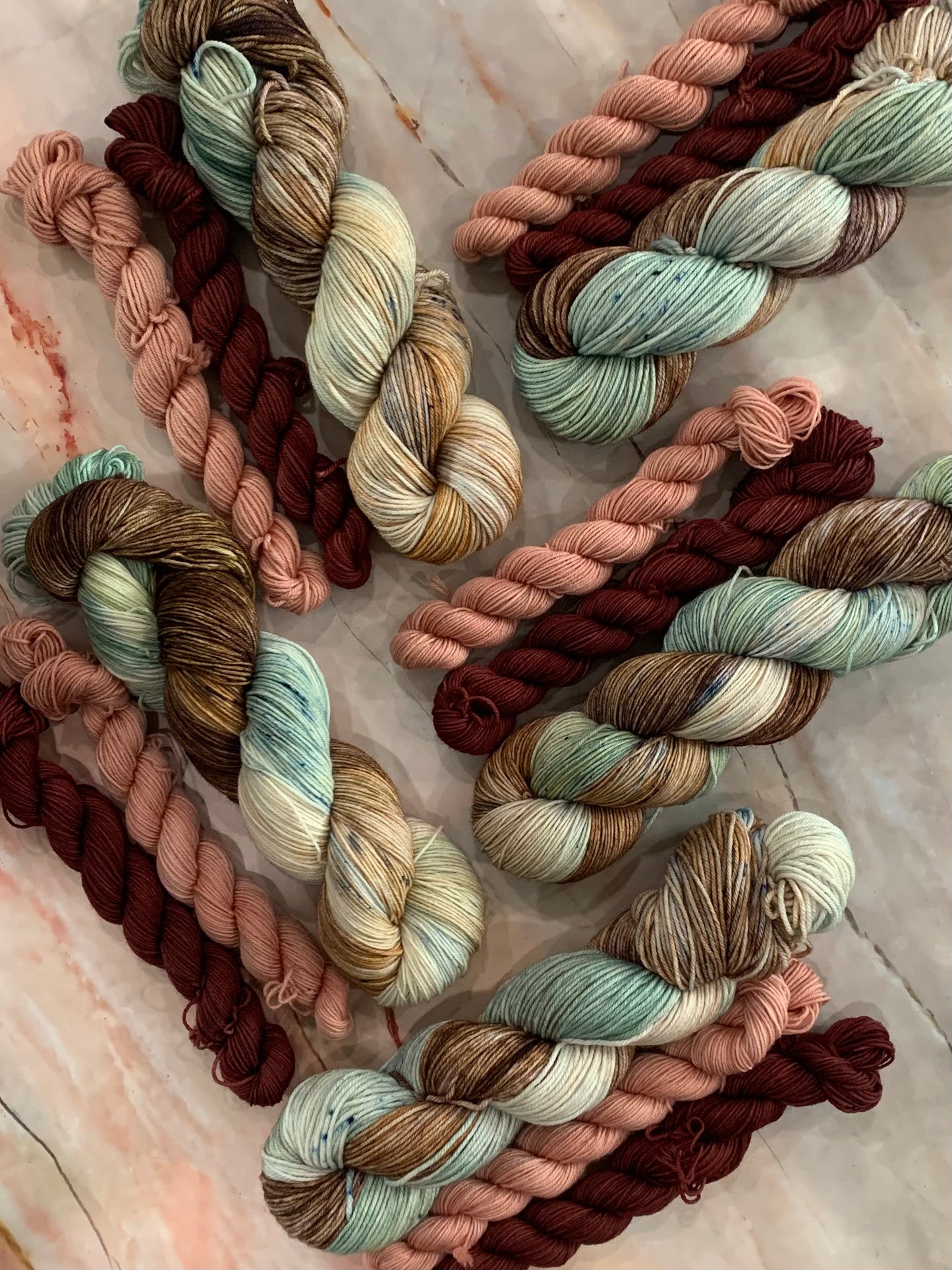 Monarch Butterfly & Zinnia/Fig - Sock Set-  Dyed to Order - Sweet Pea & Sparrow Hand Dyed Yarns