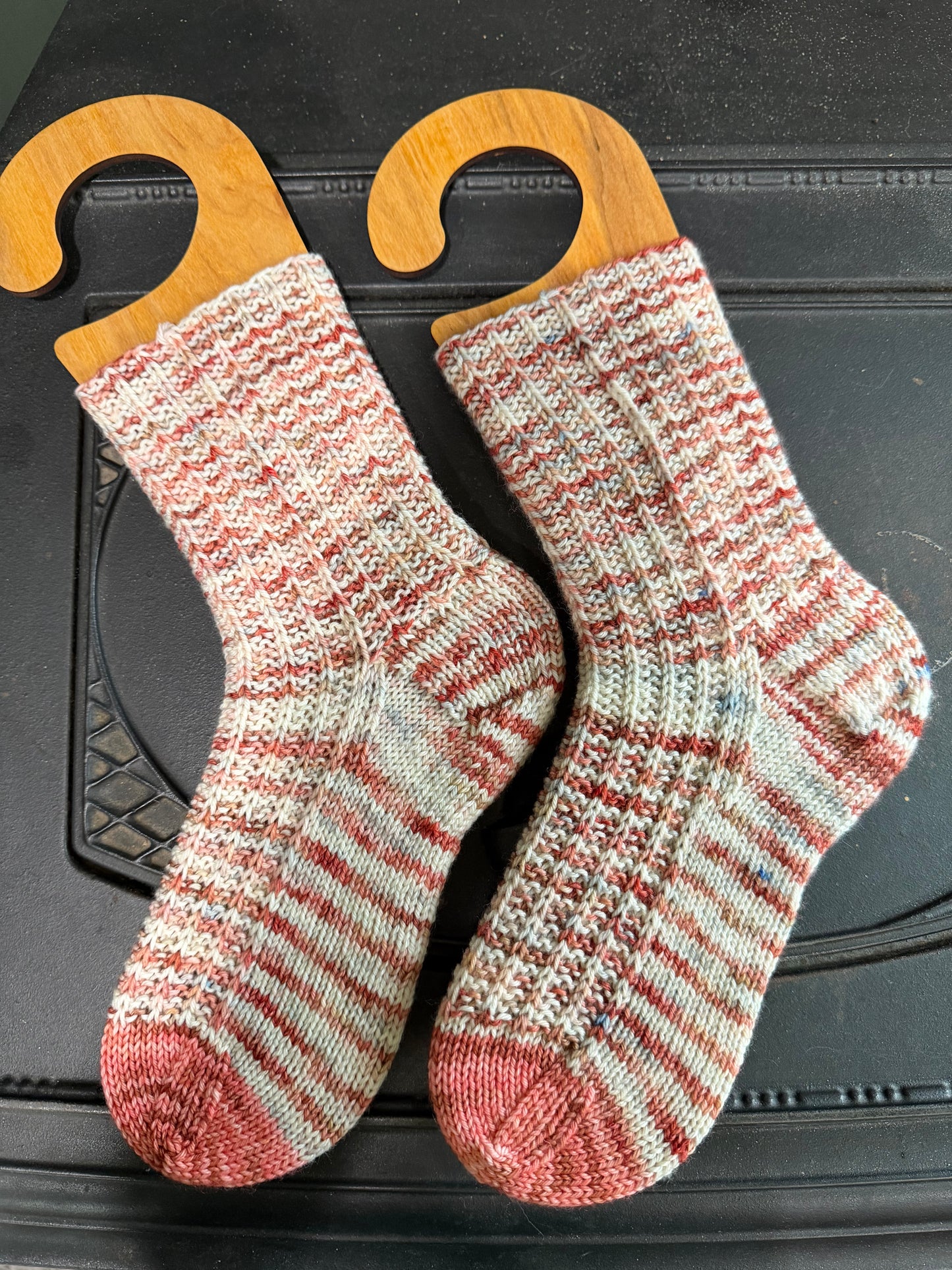 Cat Nap & Peachy - Sock Set-  Dyed to Order - Sweet Pea & Sparrow Hand Dyed Yarns