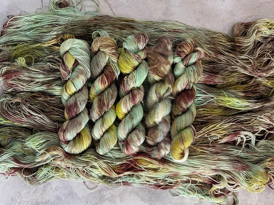 Spanish Moon Moth-  Dyed to Order - Sweet Pea & Sparrow Hand Dyed Yarns - May Flutter  Club