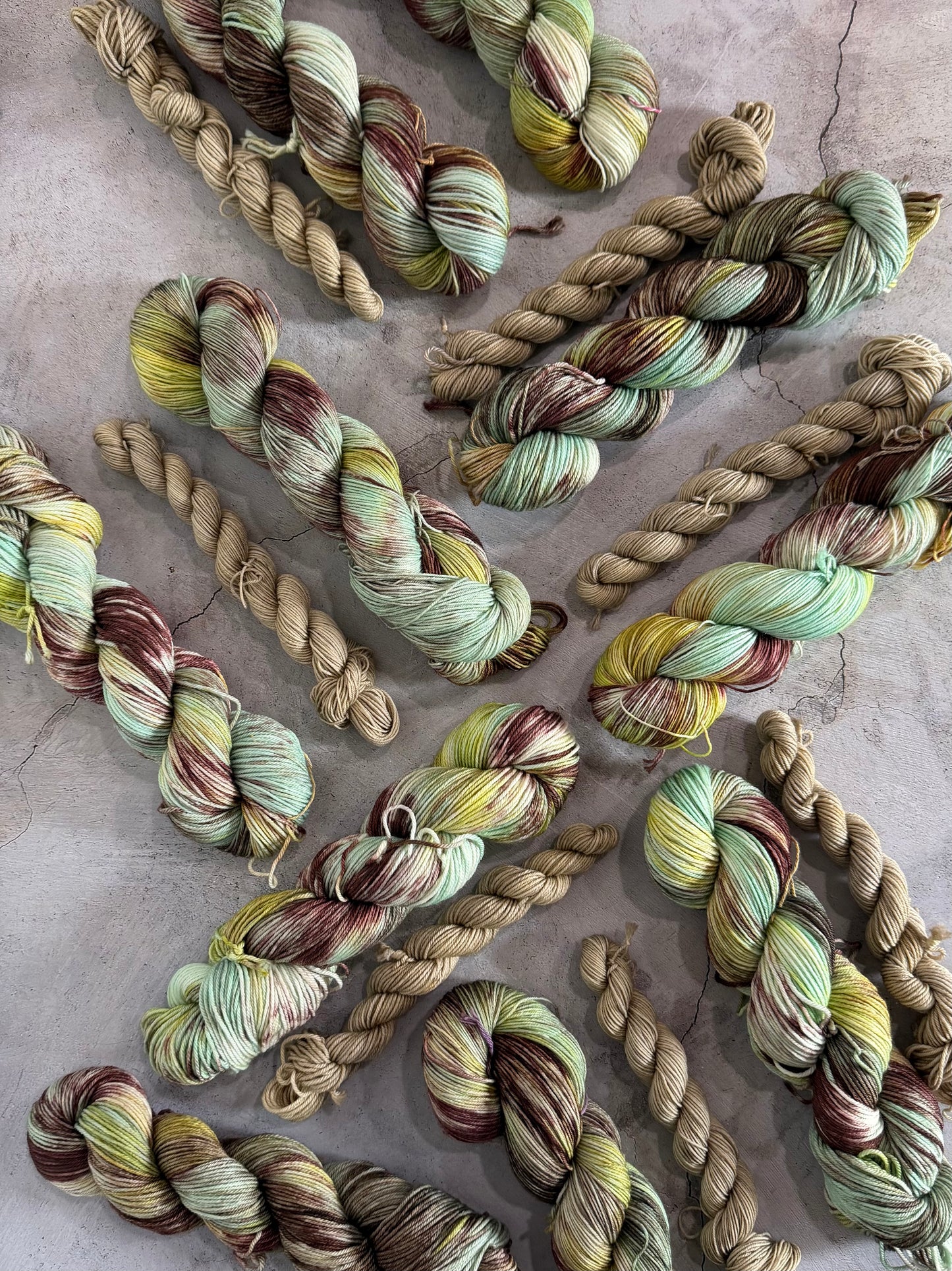 Spanish Moon Moth & Twine - Sock Set-  Dyed to Order - Sweet Pea & Sparrow Hand Dyed Yarns