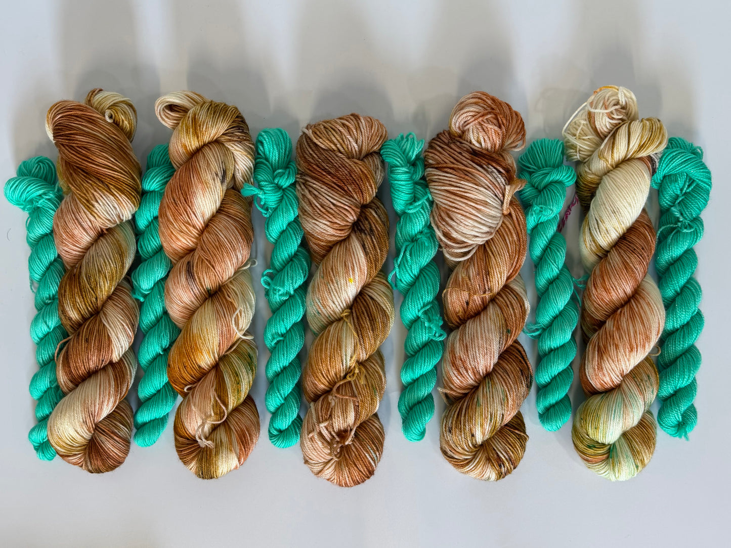 Dozer & Deep Aqua - Sock Set-  Dyed to Order - Sweet Pea & Sparrow Hand Dyed Yarns