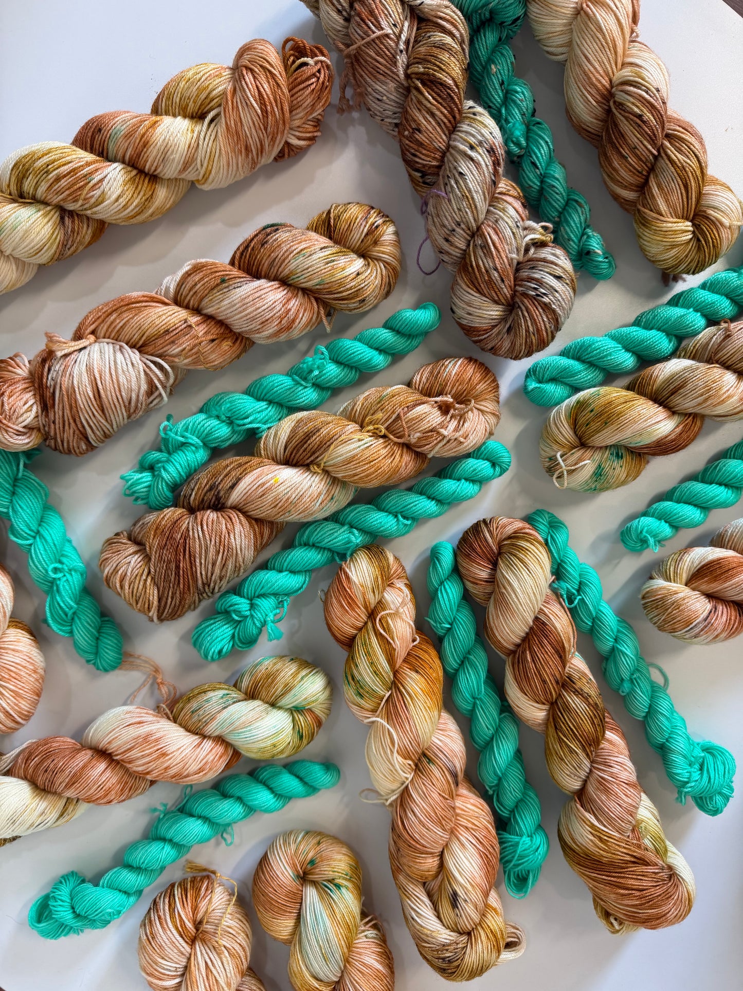 Dozer & Deep Aqua - Sock Set-  Dyed to Order - Sweet Pea & Sparrow Hand Dyed Yarns