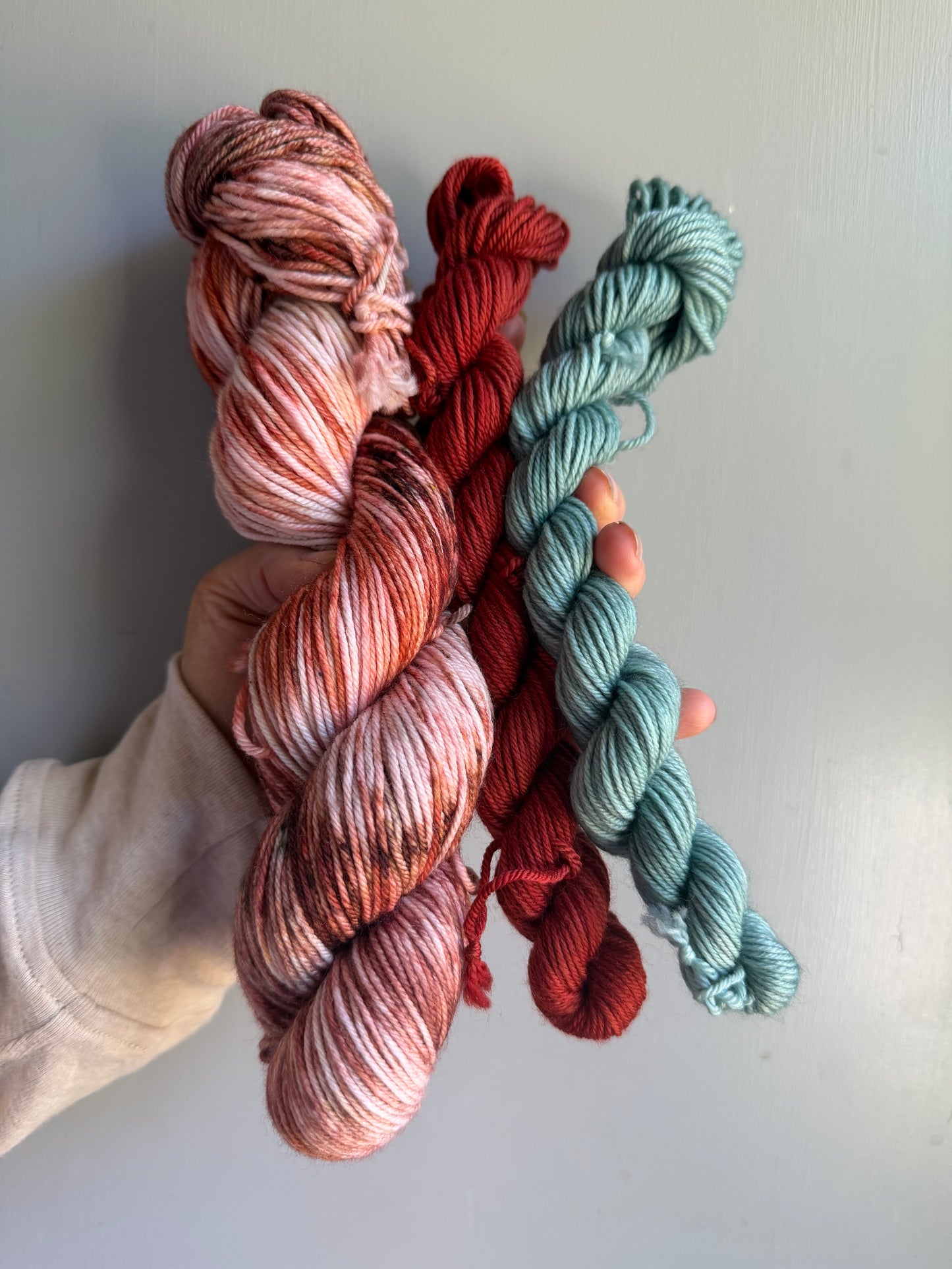 Atlas Moth & Sage/Farmhouse- Sock Set-  Dyed to Order - Sweet Pea & Sparrow Hand Dyed Yarns