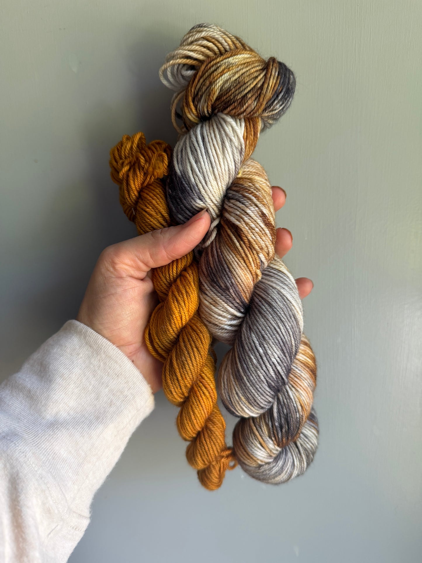 Skiddie & Toffee - Sock Set-  Dyed to Order - Sweet Pea & Sparrow Hand Dyed Yarns