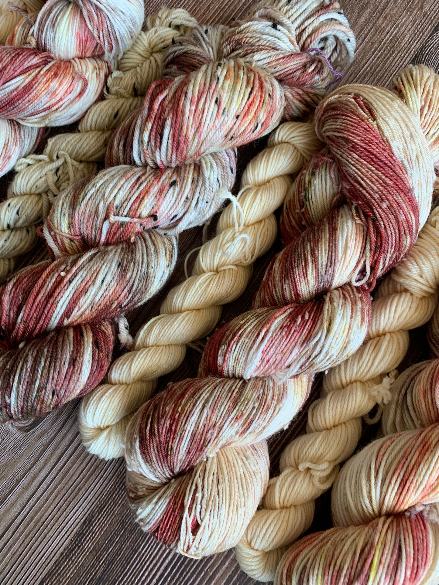 Salt Scrub and Champage- Sock Set-  Dyed to Order - Sweet Pea & Sparrow Hand Dyed Yarns