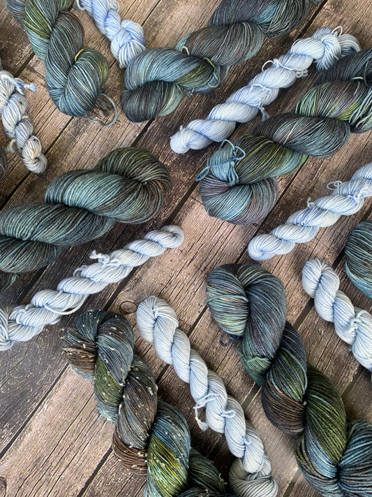 Hygge and Peace - Sock Set-  Dyed to Order - Sweet Pea & Sparrow Hand Dyed Yarns