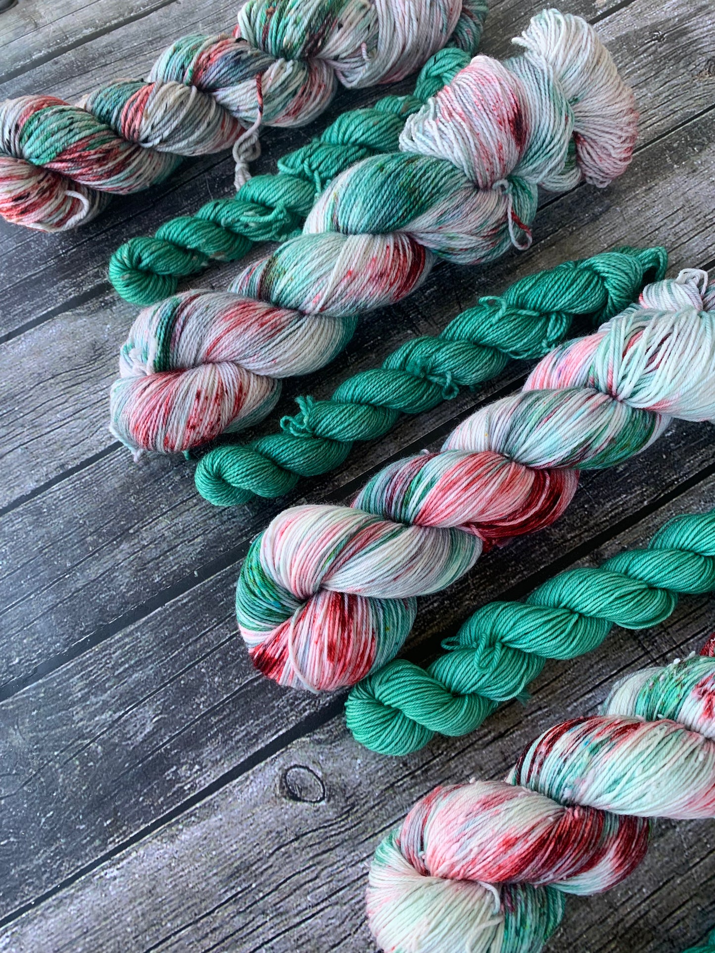 Snow Day and Handmade - Sock Set-  Dyed to Order - Sweet Pea & Sparrow Hand Dyed Yarns