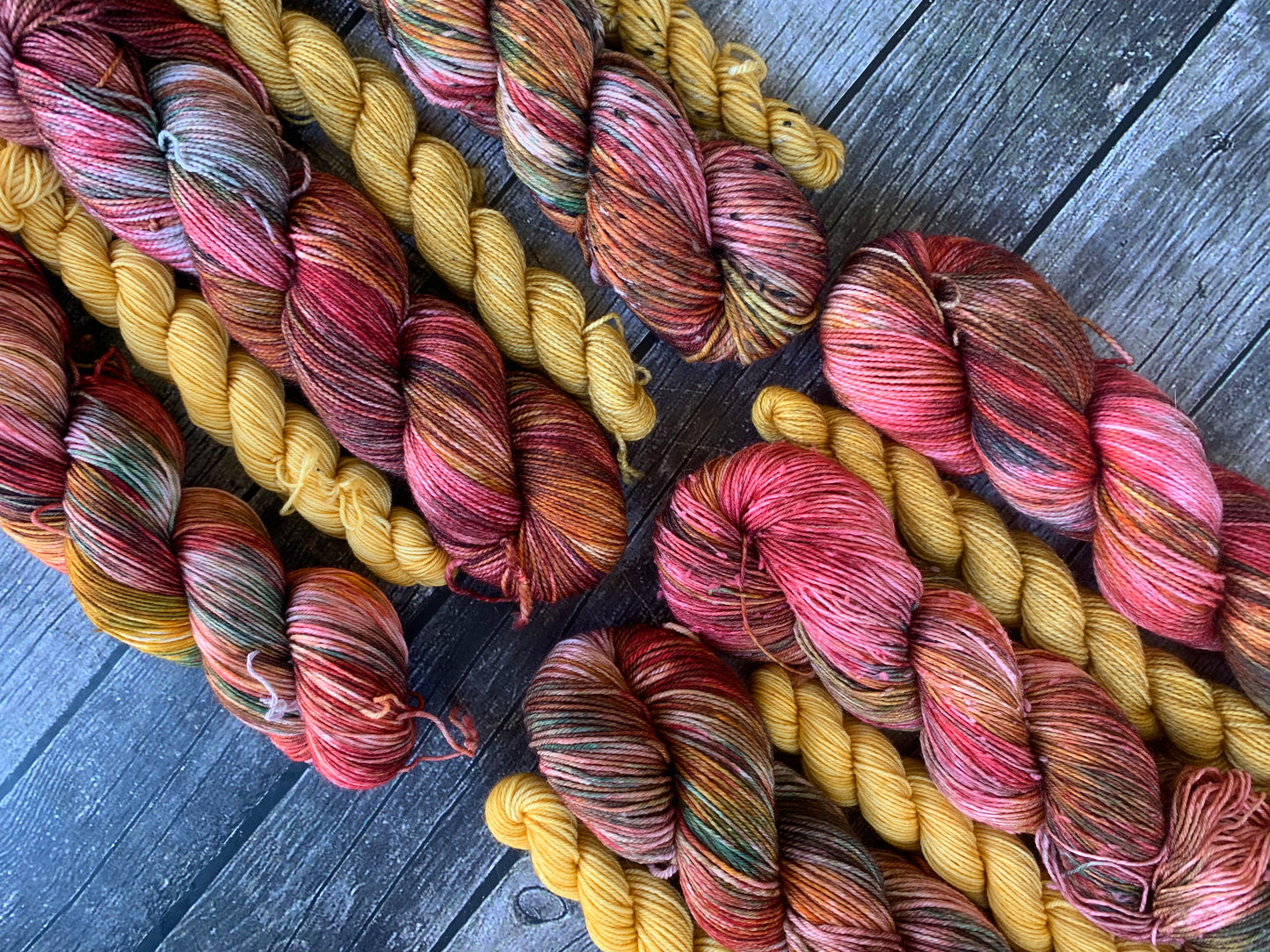 Yuletide and Jingle Bells - Sock Set-  Dyed to Order - Sweet Pea & Sparrow Hand Dyed Yarns