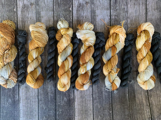Eat, Drink and Be Merry and Idlewood - Sock Set-  Dyed to Order - Sweet Pea & Sparrow Hand Dyed Yarns