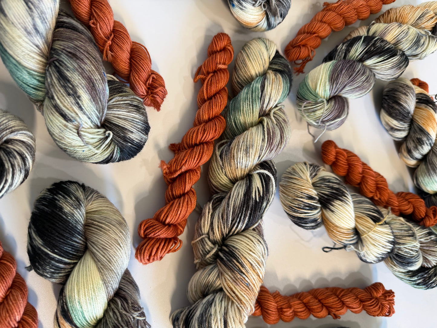 Butterfly Effect & Tiger Lily- Sock Set-  Dyed to Order - Sweet Pea & Sparrow Hand Dyed Yarns