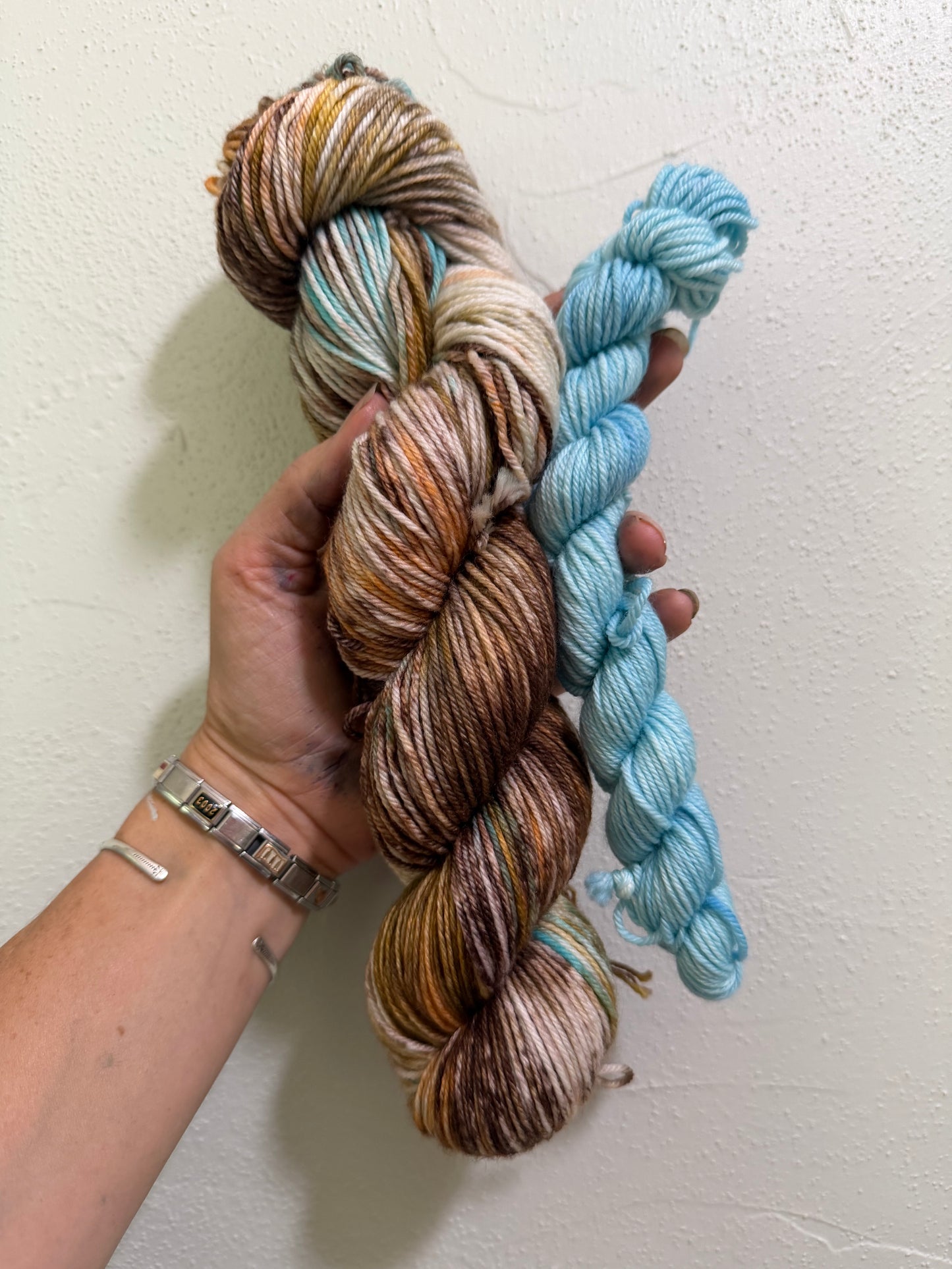 Misty & Cornflower - Sock Set-  Dyed to Order - Sweet Pea & Sparrow Hand Dyed Yarns