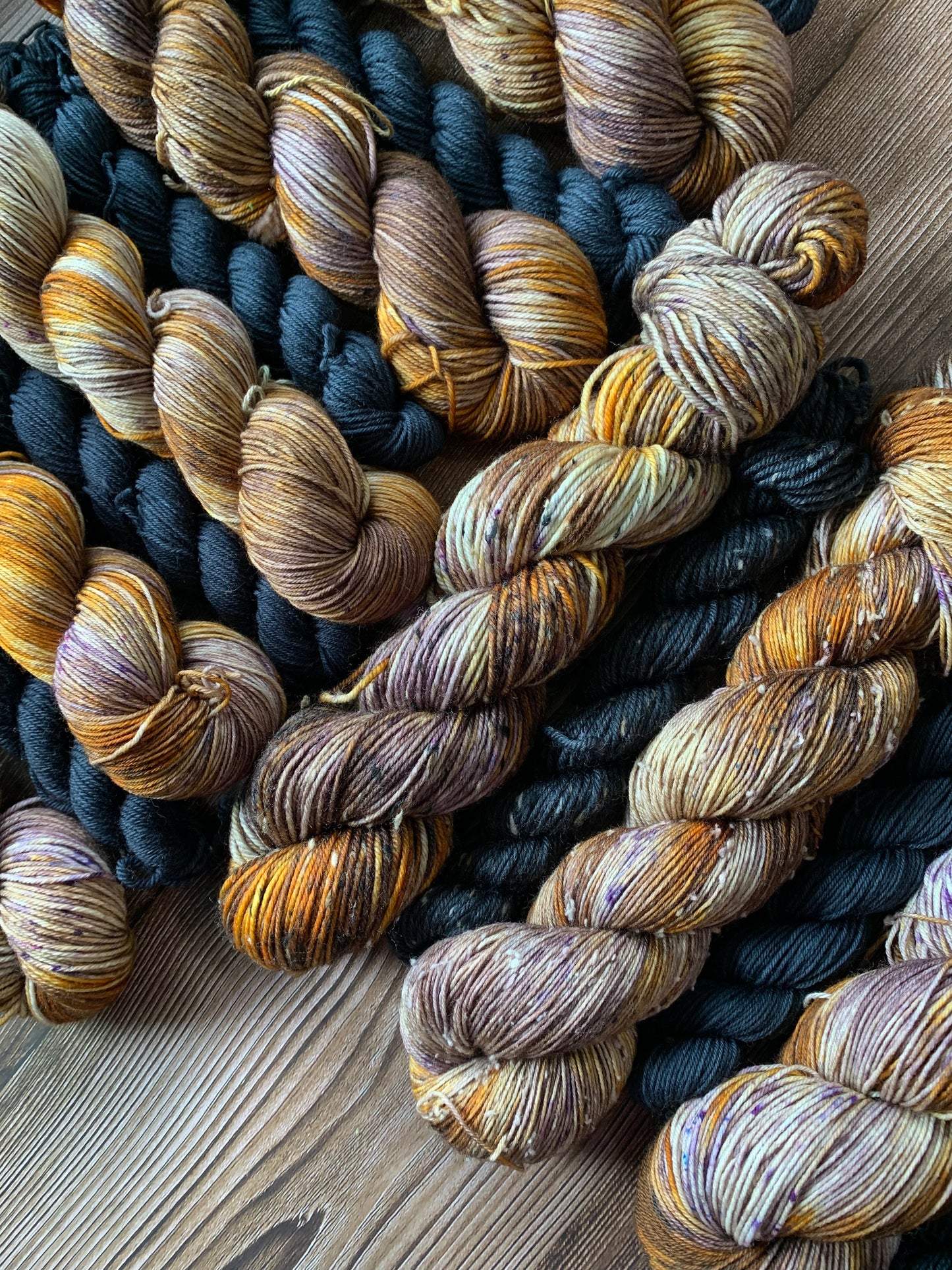 Blood Orange and Smoke - Sock Set-  Dyed to Order - Sweet Pea & Sparrow Hand Dyed Yarns