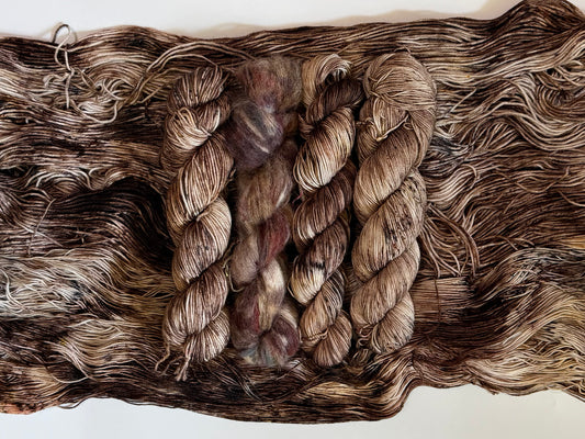 Owl Butterfly-  Dyed to Order - Sweet Pea & Sparrow Hand Dyed Yarns - October Flutter  Club