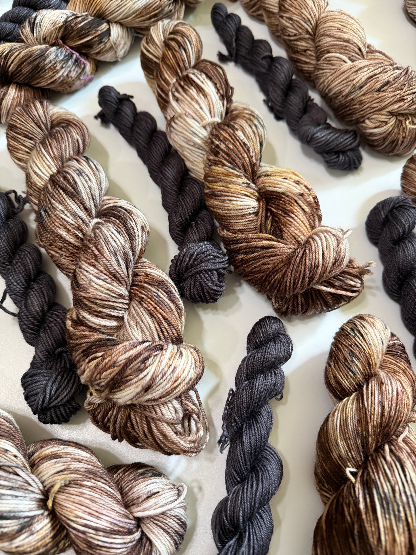 Owl Butterfly & Black Sheep- Sock Set-  Dyed to Order - Sweet Pea & Sparrow Hand Dyed Yarns