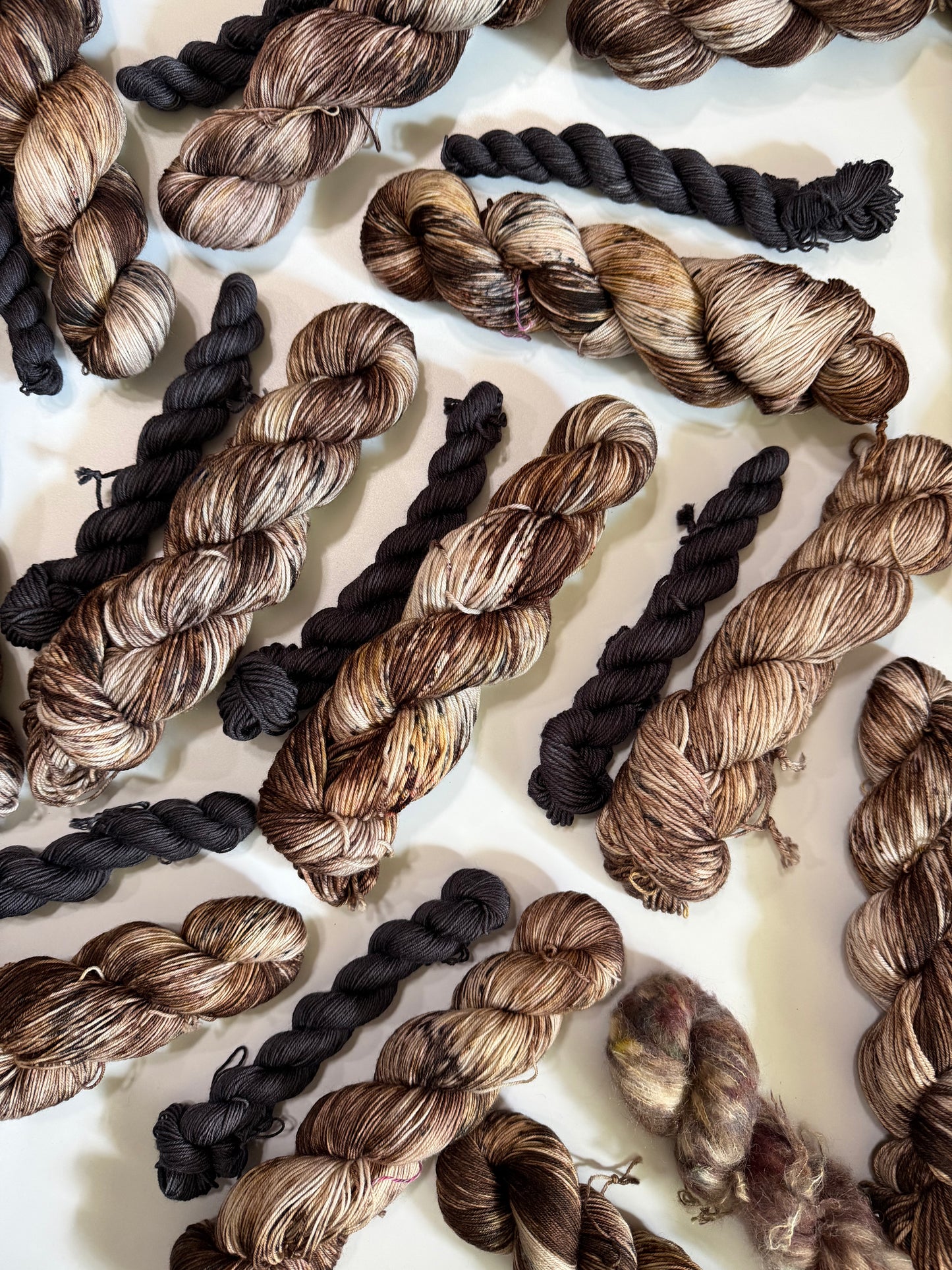 Owl Butterfly & Black Sheep- Sock Set-  Dyed to Order - Sweet Pea & Sparrow Hand Dyed Yarns