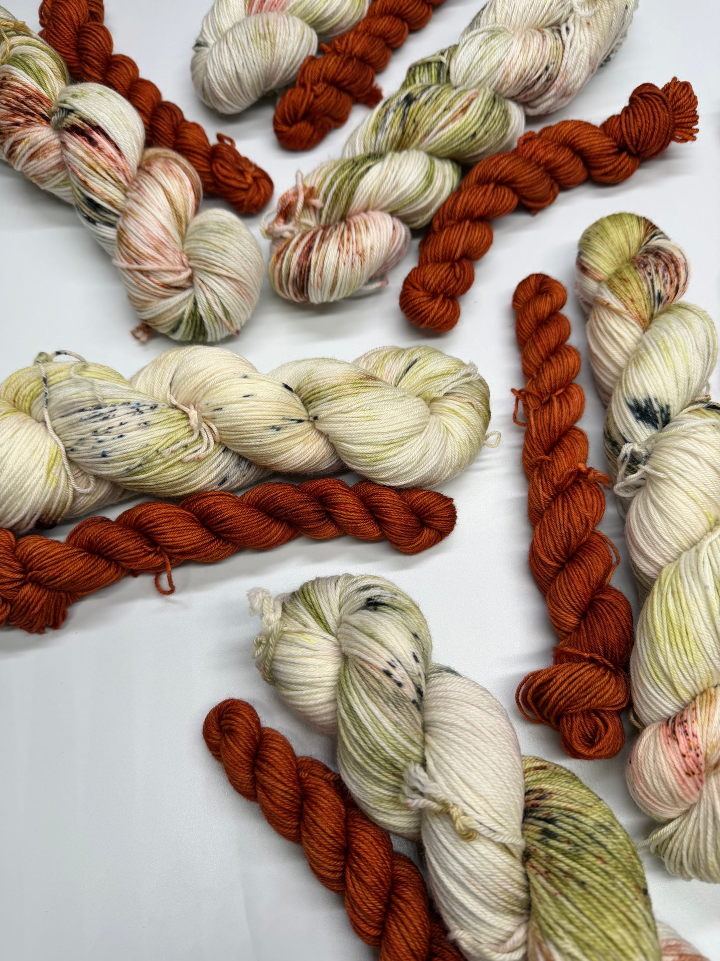 Paper Kite Butterfly & Red Flannel- Sock Set-  Dyed to Order - Sweet Pea & Sparrow Hand Dyed Yarns
