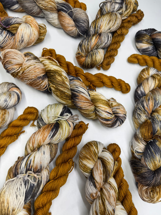 Skiddie & Toffee - Sock Set-  Dyed to Order - Sweet Pea & Sparrow Hand Dyed Yarns