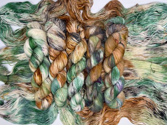 Edwards Forester-  Dyed to Order - Sweet Pea & Sparrow Hand Dyed Yarns - September Flutter  Club
