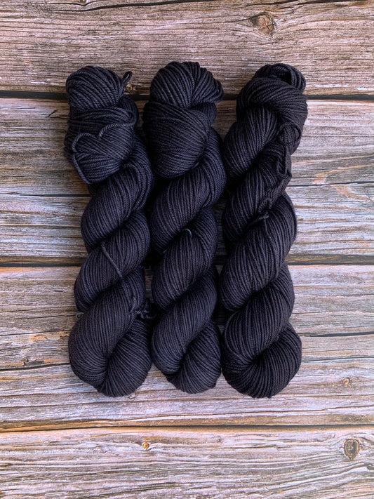 Black Magpie-  Dyed to Order - Sweet Pea & Sparrow Hand Dyed Yarns