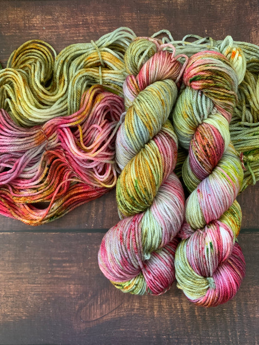 Flowering Crab Apple- Dyed to Order - Sweet Pea & Sparrow Hand Dyed Yarns