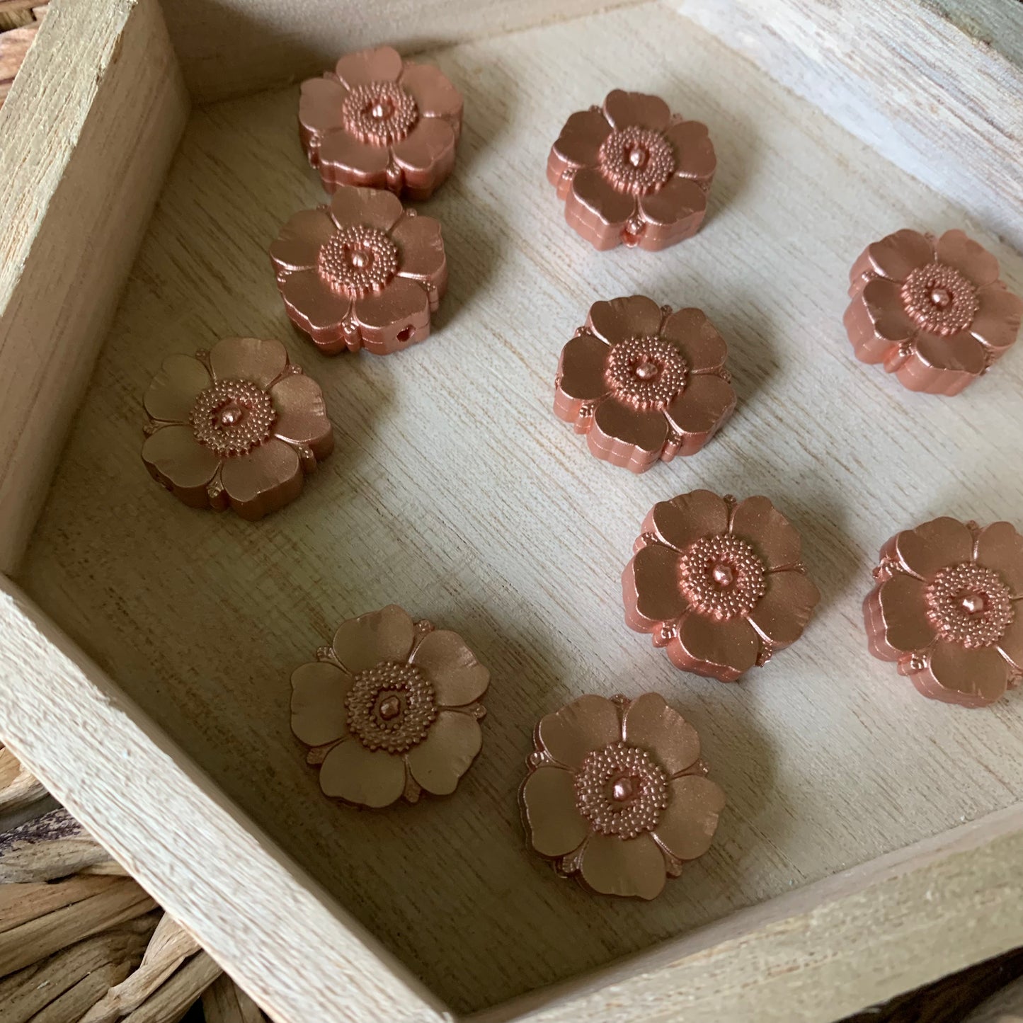 Rose Gold Poppy Stitch Stoppers- Set of 2 Stitch Stoppers