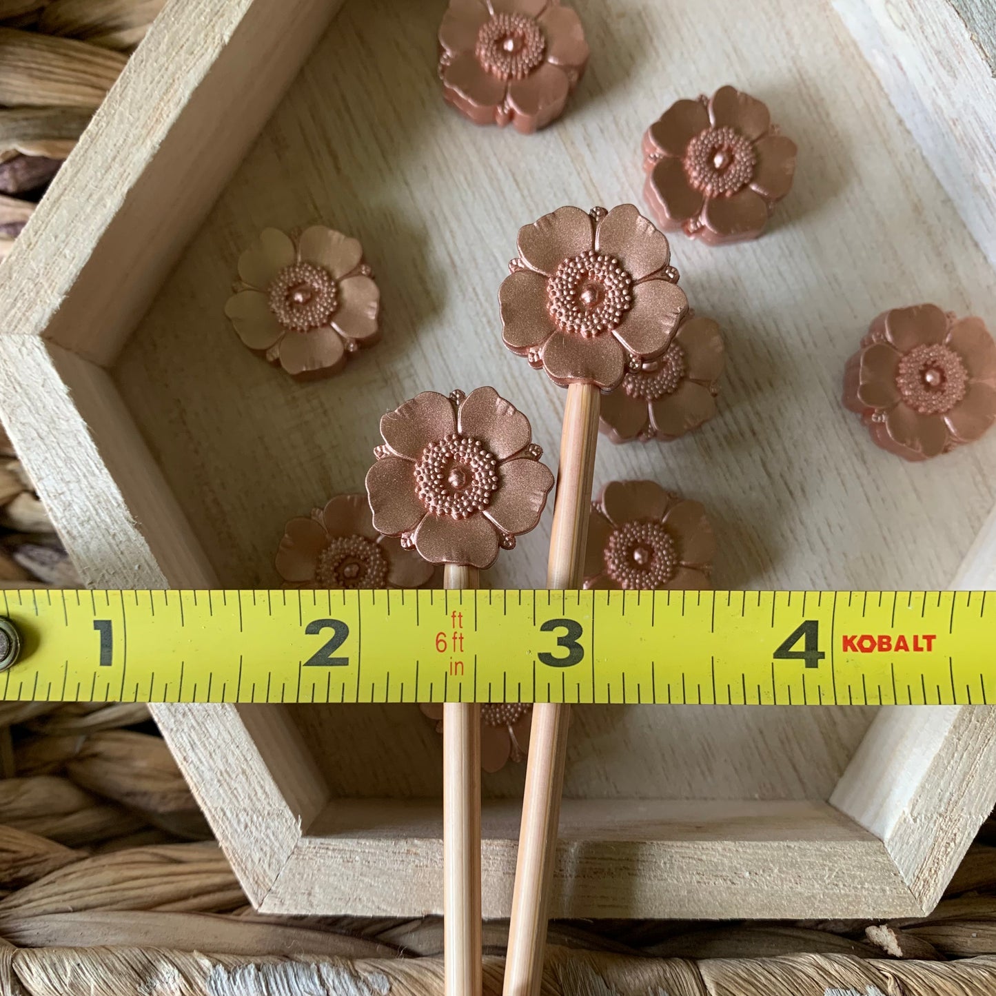 Rose Gold Poppy Stitch Stoppers- Set of 2 Stitch Stoppers