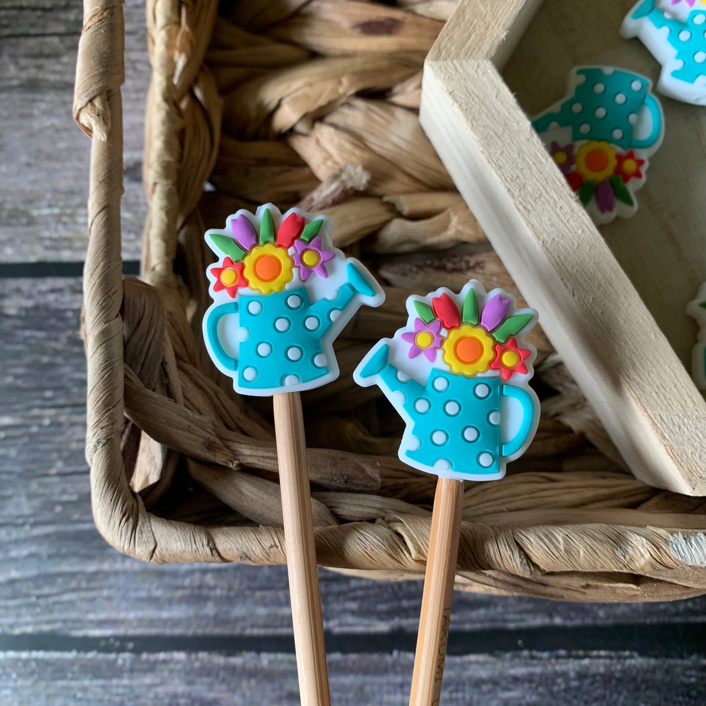 Watering Can Stitch Stoppers- Set of 2 Stitch Stoppers