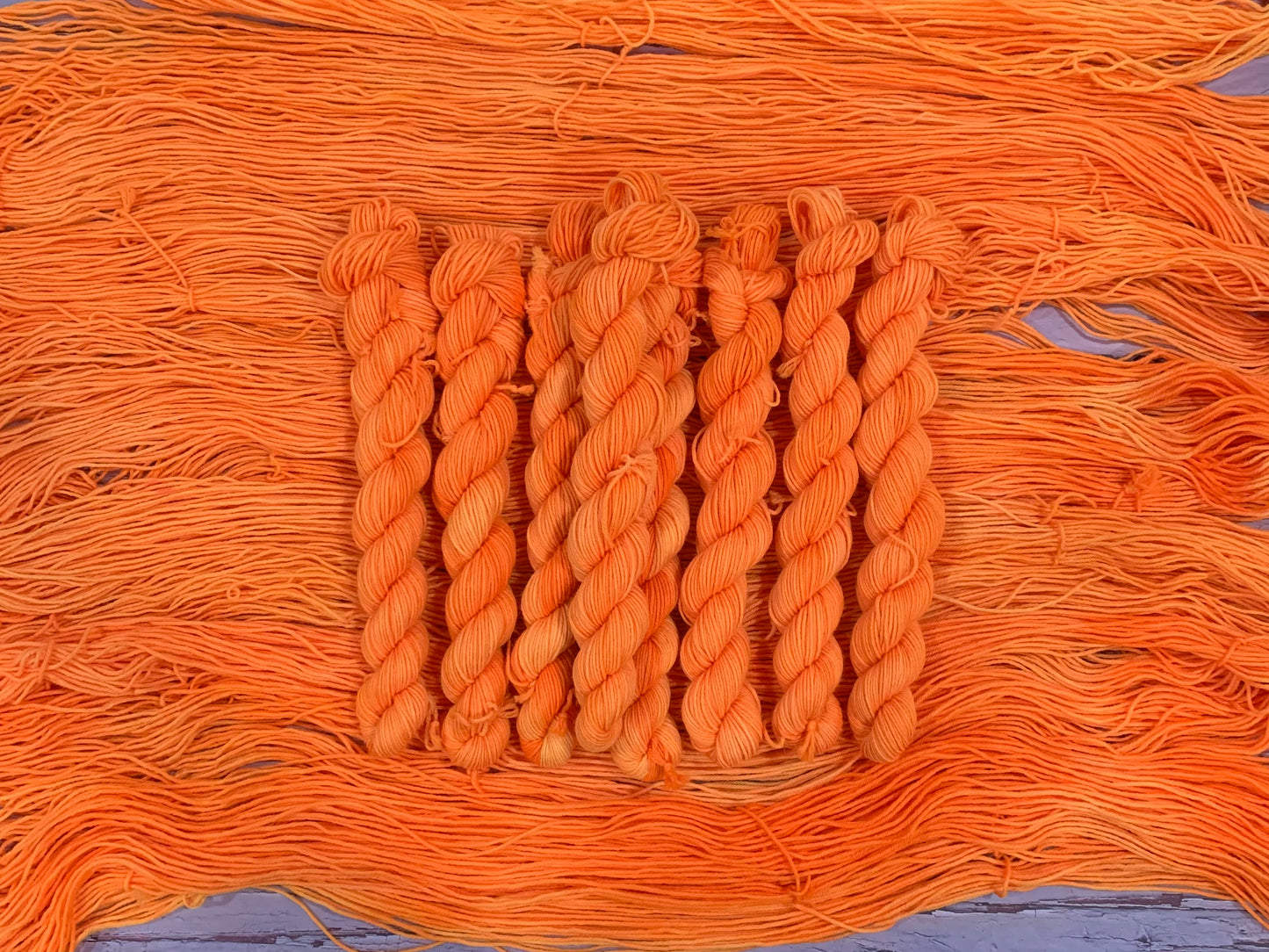 Deep Neon Orange -  Dyed to Order - Sweet Pea & Sparrow Hand Dyed Yarns