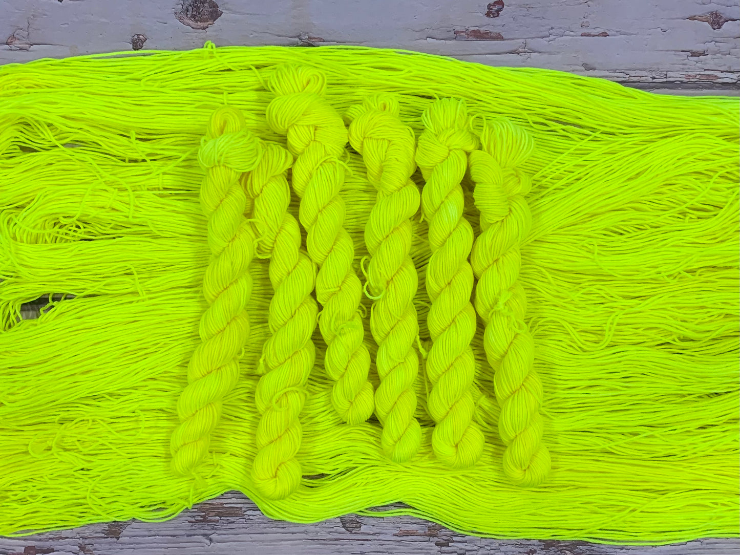 Deep Neon Yellow -  Dyed to Order - Sweet Pea & Sparrow Hand Dyed Yarns