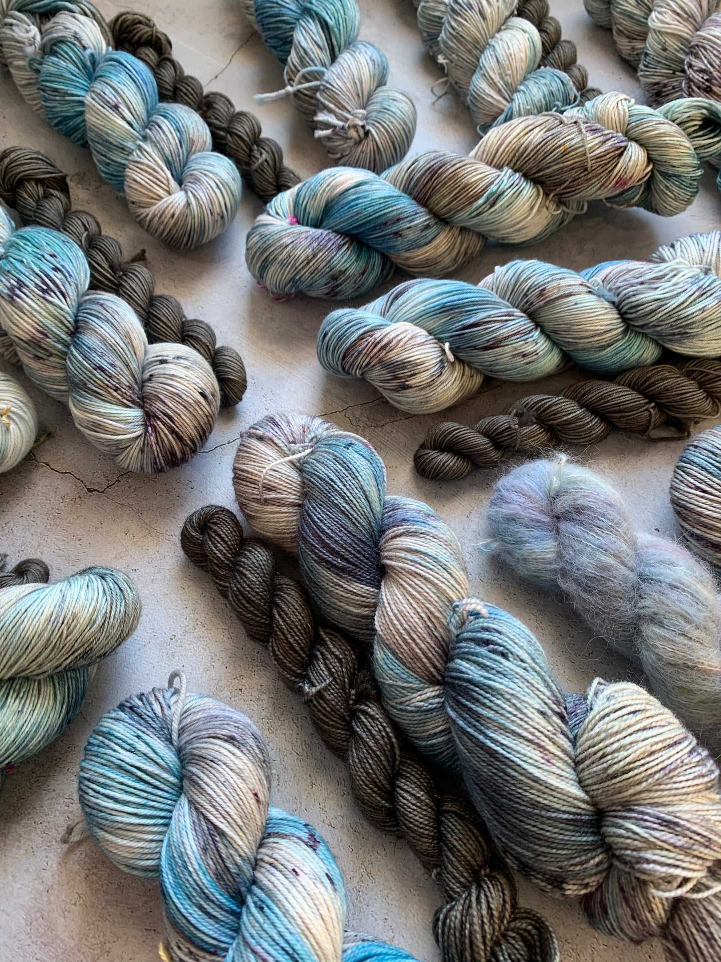 Red Admiral and Bark - Sock Set-  Dyed to Order - Sweet Pea & Sparrow Hand Dyed Yarns