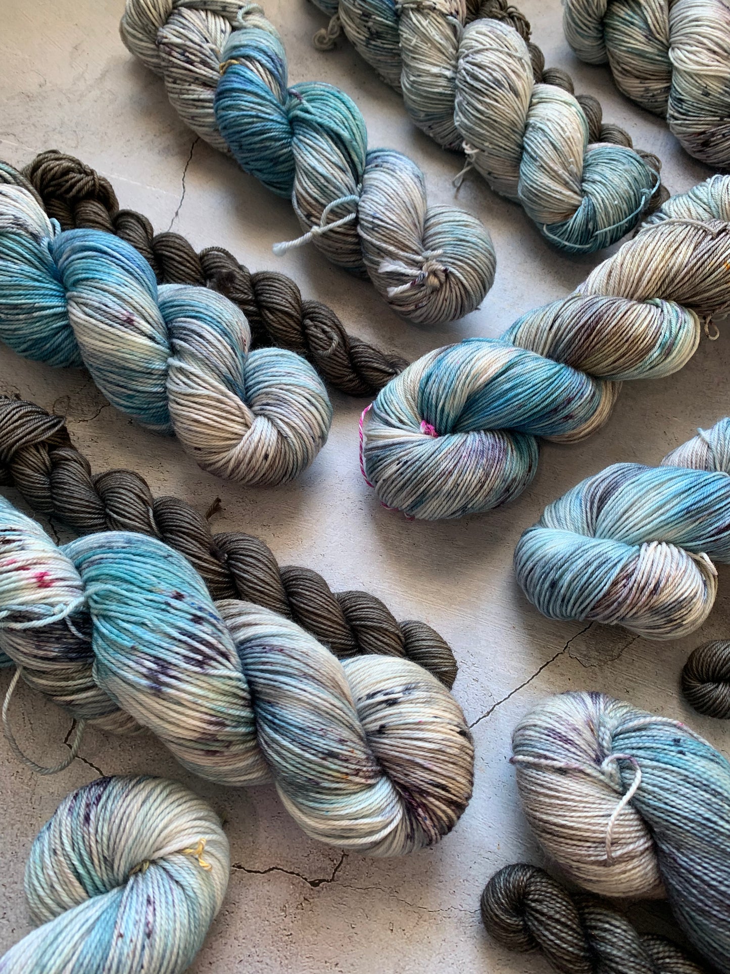 Red Admiral and Bark - Sock Set-  Dyed to Order - Sweet Pea & Sparrow Hand Dyed Yarns